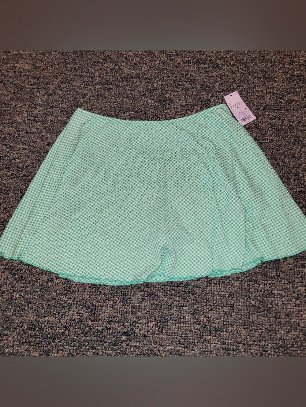 Target Mint Green Gingham Skater Skort